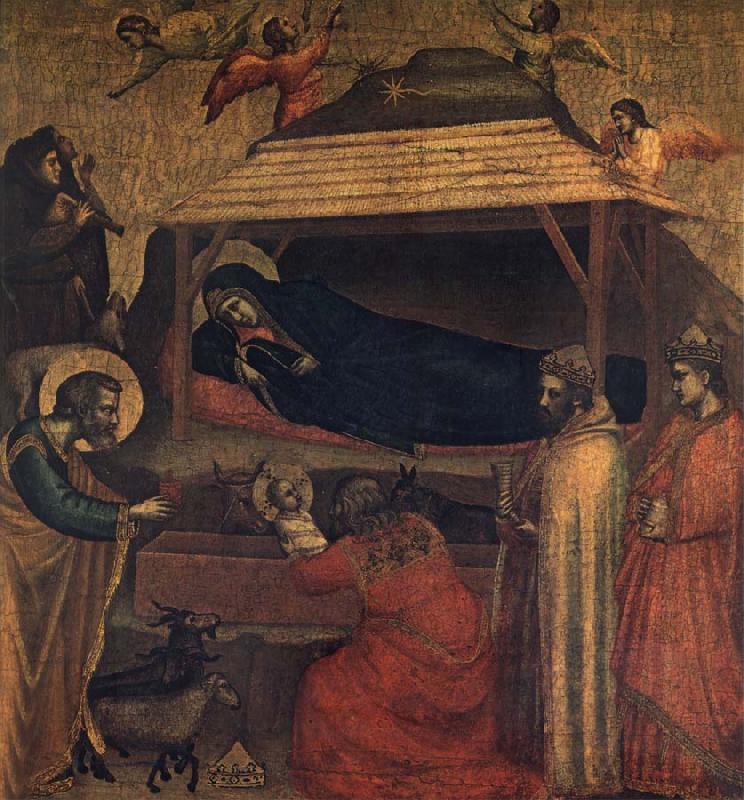 GIOTTO di Bondone Nativity,Adoration of the Shepherds and the Magi Sweden oil painting art